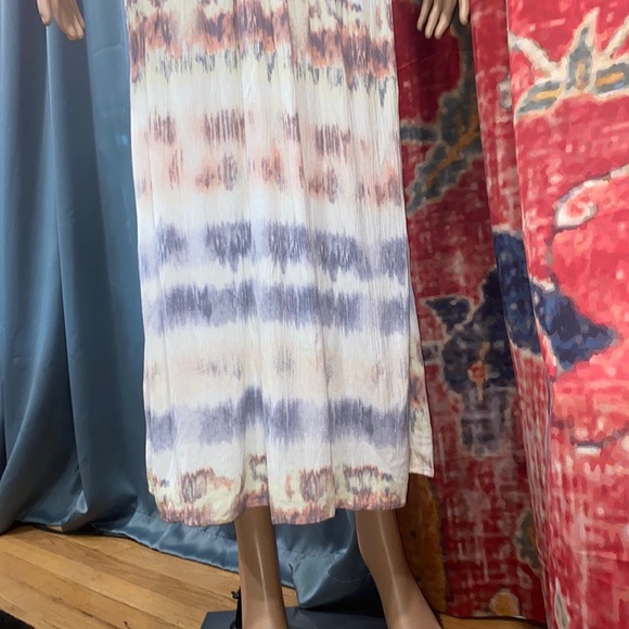 Y2k, 90s Small Maxi Tie Dye Flowy Striped Dress - Picture 6 of 8